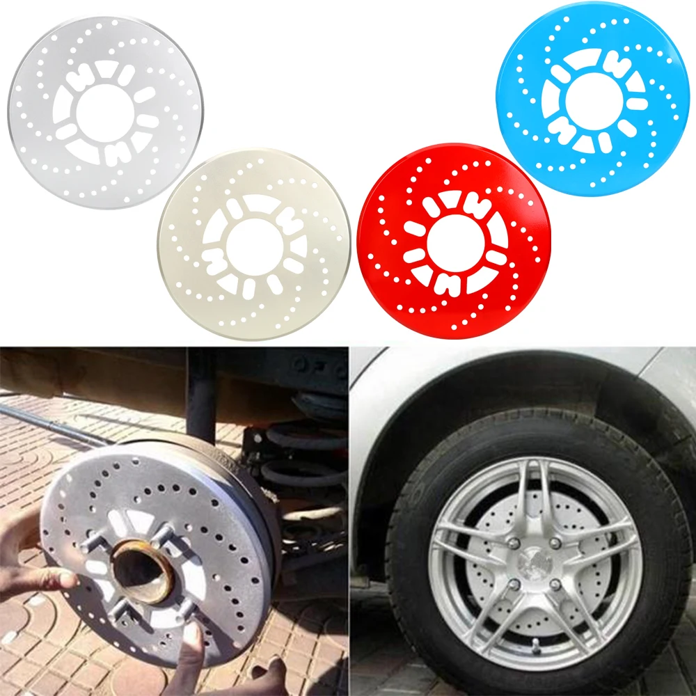 

Automotive Wheel Disc Brake Cover 1 Pair Car Disc Vehicle Decorative Car Styling Brake Rotor Cross Drilled Cover Aluminum Alloy