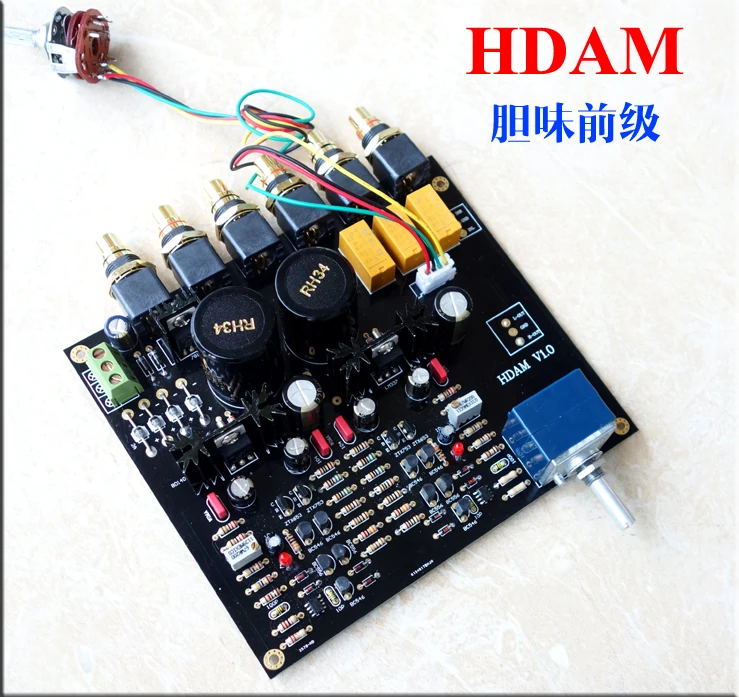 Imitation Marantz HDAM circuit With 3 bit input options class A output 2SK389 FET+ ZTX653 ZTX753 Pre-class preamplifier board