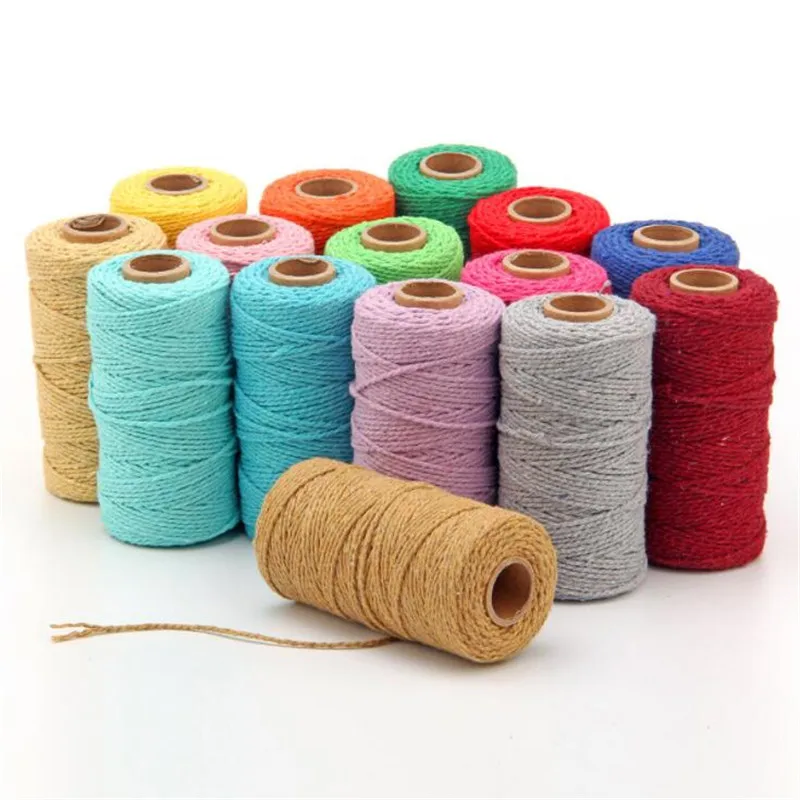 

100 M Natural Burlap Hessian Jute Twine Cord Hemp Rope Party Wedding Gift Wrapping Cords Thread DIY Scrapbooking Craft Decor