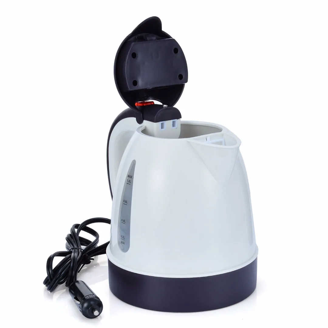 High-Grade1000ml Car Portable Water Heater Travel Mains Kettle Auto 12V for Tea Coffee Water Electric Heater Travel Kettle Kit