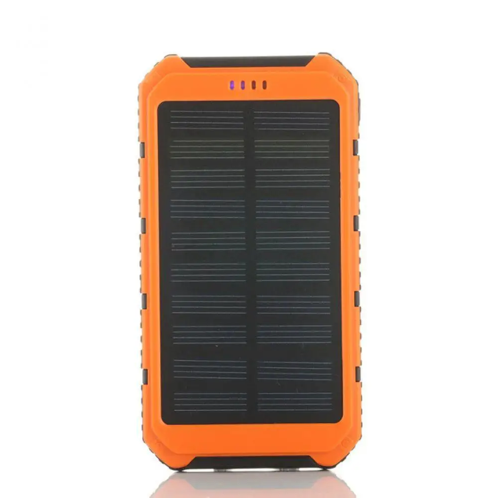 New Power Bank 20000mAh Solar Powerbank Extreme MobilePhone Pack Dual USB LED External Battery Pack for iPhone Xiaomi Samsung