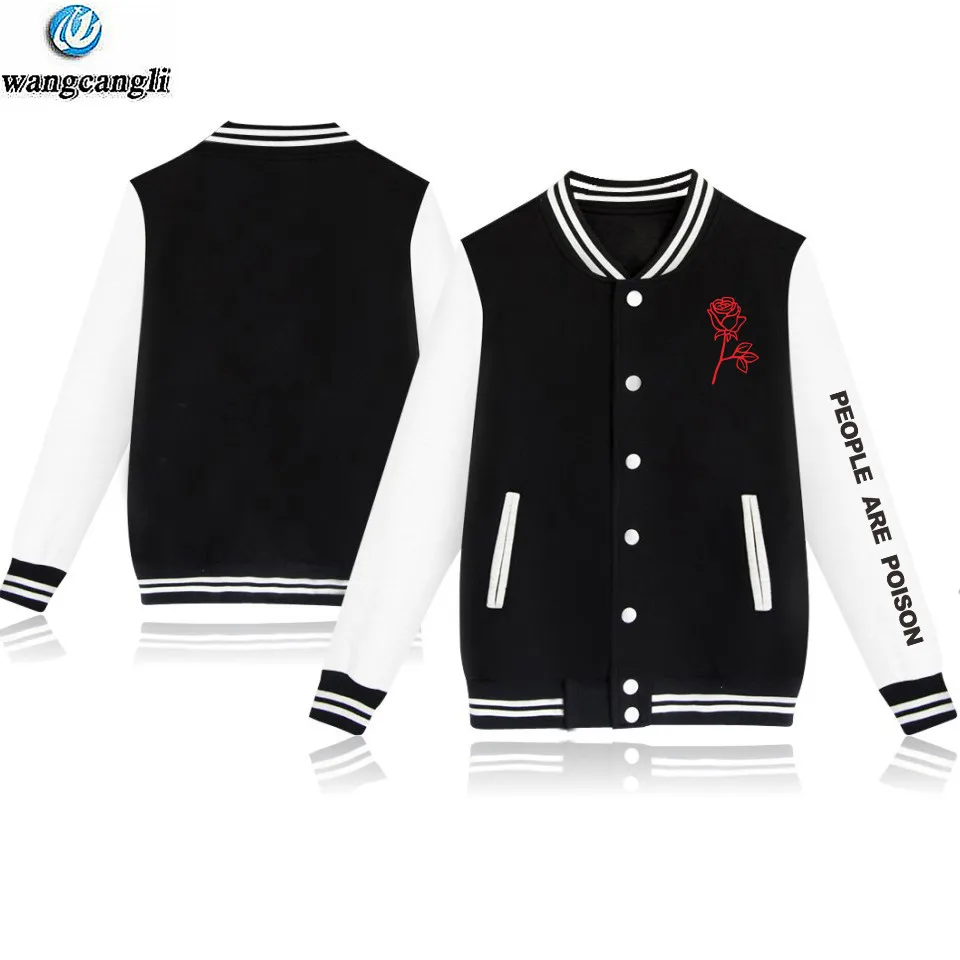 

People are Poison Rose Sweatshirt baseball Jacket Uniform Coat Tumblr Inspired Aesthetic Pale Pastel Grunge Aesthetics Hoodies