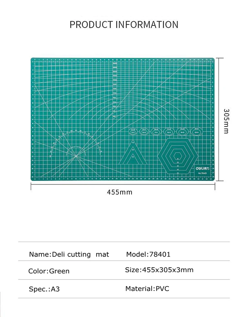 Балык 78400/78401/78402 ПВХ коврики для резки A4 A3 A2 коврик для резки Зеленый цвет