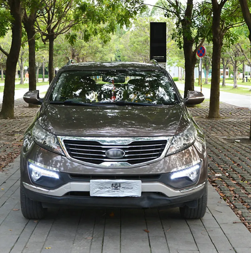 

2 Pcs LED Daytime Running Light Driving Light DRL Fog Lamp Cover Car-styling For KIA Sportage DRL 2011 2012 2013 2014