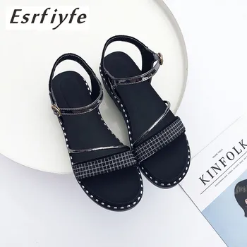 

ESRFIYFE 2019 New Breathable Comfort Ladies Walking Shoes Crystal Women Sandals for Summer Platform Sandals Ulzzang Shoes Women