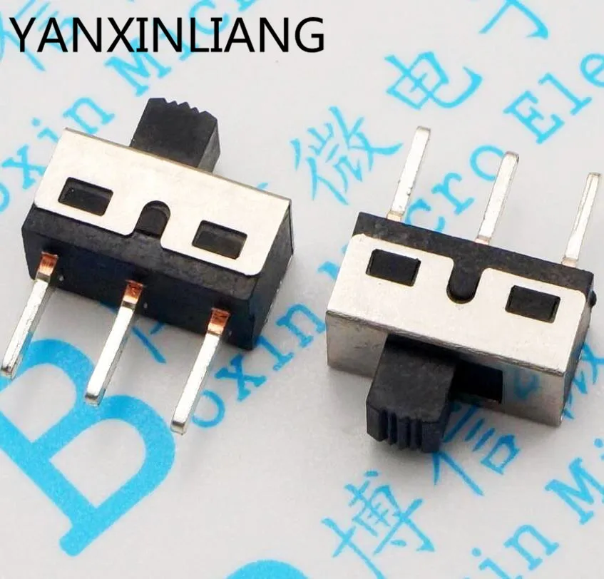 10Pcs SS12D10 Toggle Switch 3Pins Straight Feet 1P2T Handle High 5mm