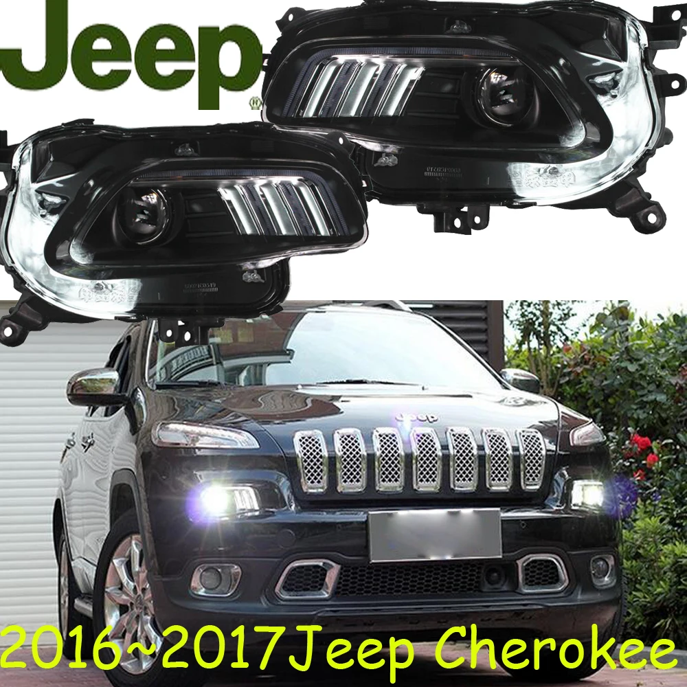 2016~2018 Car Styling for Cherokee Headlights HID canbus cherokee comanche commander Liberty tj head lamp | Автомобили и
