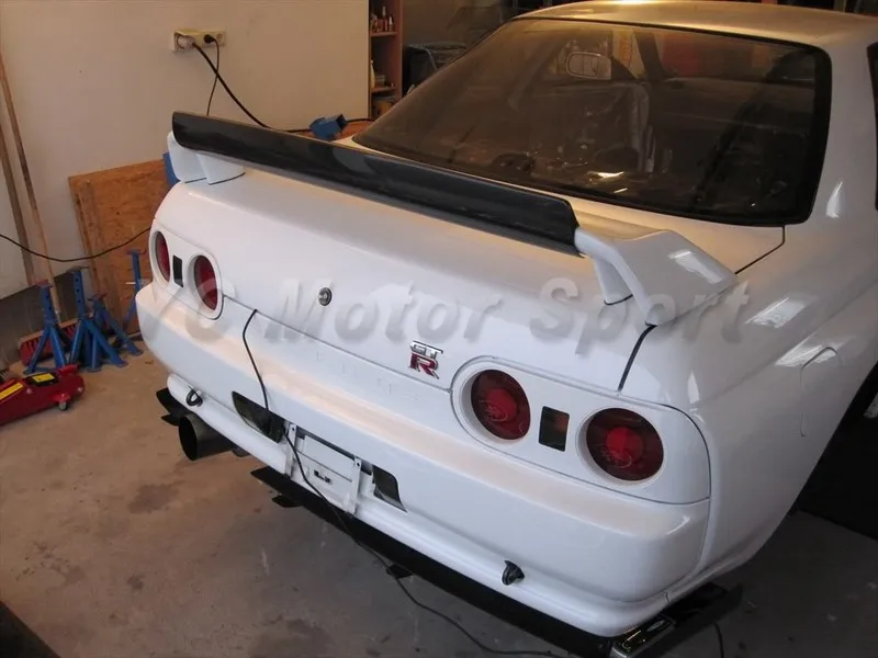 1989-1994 Nissan Skyline R32 GTR OEM Rear Spoiler Fujimura Style Rocket Dancer Gurney Flap CF (28)