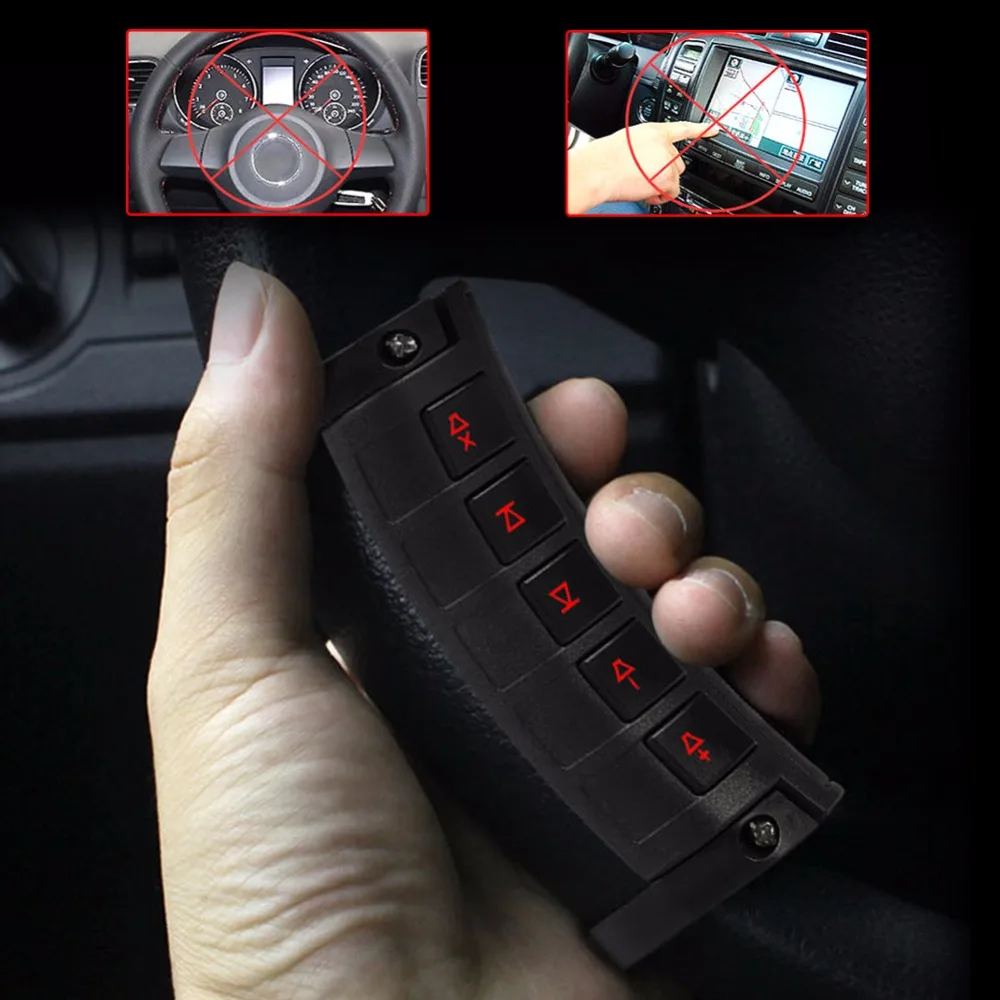 Controlador de volante inalámbrico multifunción Universal botones de navegación de DVD luminosos accesorios para coche