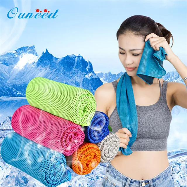 OUNEED Fitness Dry Cooling Sports Towel For Gym Best Workout face Iced Sweat Towels Quick-Dry U70602