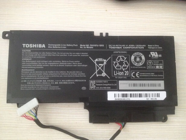 

New genuine Battery for Toshiba Satellite L40-A L40T-A L50-A P50 P50T P55 S50-A S50D-A S50T-A S55t K55t PA5107U-1BRS 14.8V 43WH