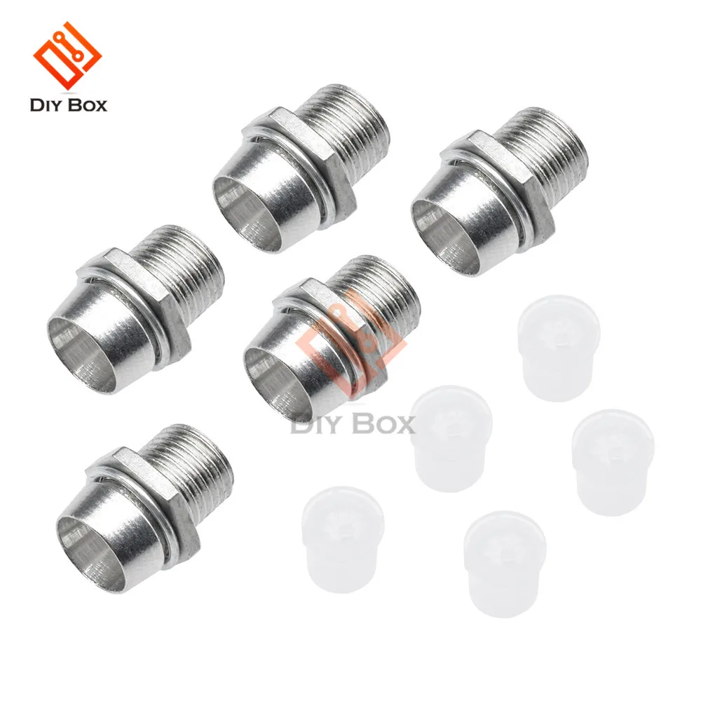 

10PCS 5MM Chrome Silver Metal Bezel LED Holder Mount Panel Display Base Rubber