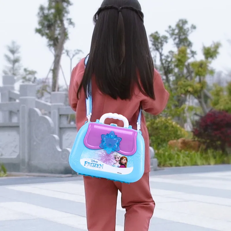 Disney Makeup Toy Frozen Makeup Backpack Dressing Table Elsa Cosmetic Case Girl play house Makeup Toy Christmas present