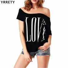 YRRETY белая женская футболка с открытыми плечами и вырезом лодочкой, сексуальный топ с коротким рукавом, женские футболки, M-XXXL одежда, большие размеры, футболка
