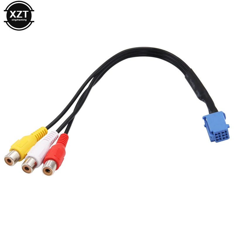 

Hot sale Car RCA Adapter VTR Cable For Toyota 6 Pin Blue AV Port