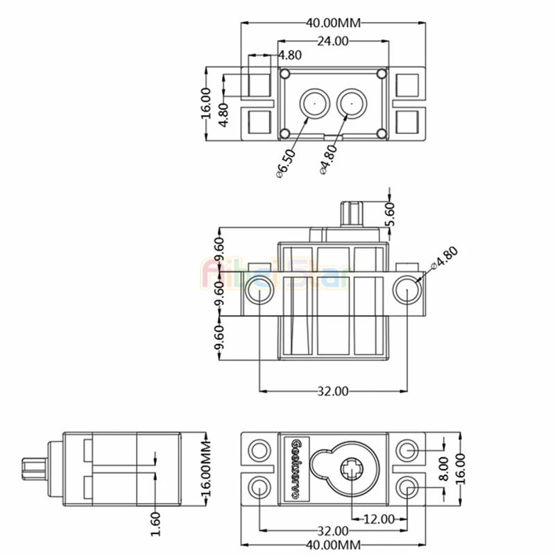 Aibei Star-9g Servo/Geek Servo(вращение 360 градусов. Программируемые и технические совместимые части