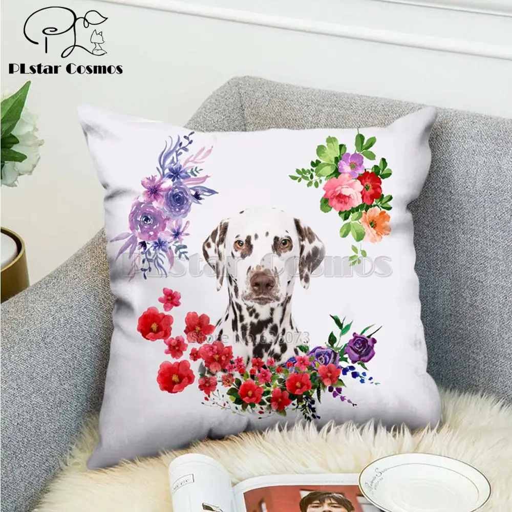 Pet dog flower puppy скандинавский короткий плюшевый чехол для подушки из полиэстера