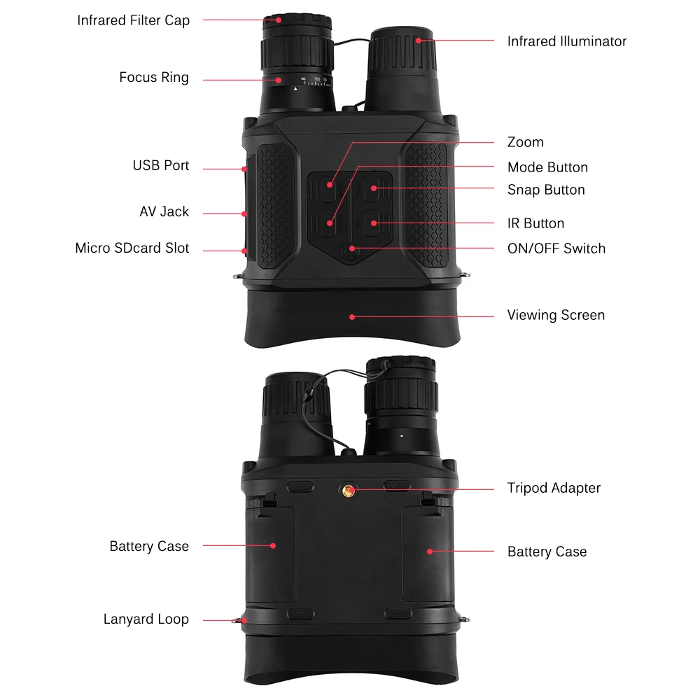 Телескоп ночного видения Открытый Охота оптика бинокль ночного видения цифровой инфракрасный область Камера видео Регистраторы