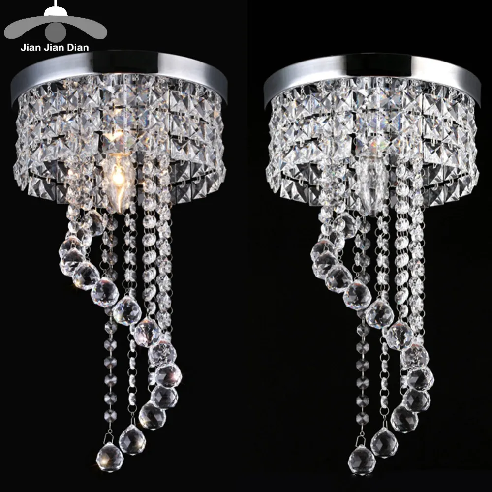 

JJD Modern K9 Crystal Chandelier Led Lighting Modern Luxury Lighting Surface Mounted AC110V-256V Transparent color