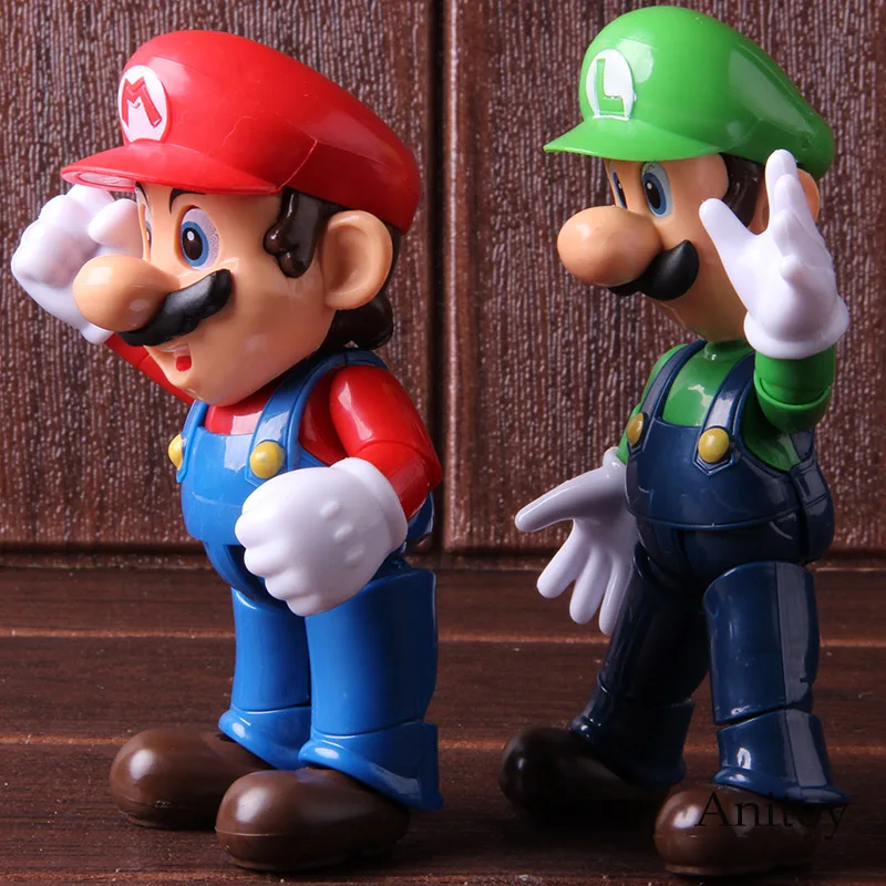 Super Mario Bros Action Figure Mario Luigi PVC Collectible Model Toy