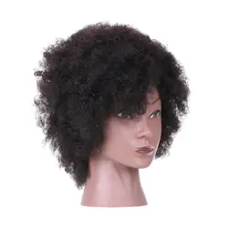 Парик Глава парикмахерскими манекен Учебные головы-манекены афро манекен головы для парикмахерской практика укладки афроамериканец