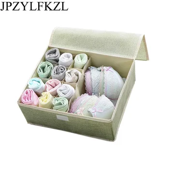 

Fashion Folding Underwear Bra Storage Box Closet Drawer Organizer Foldable Divider Box Socks Necktie Underwear Towel Container