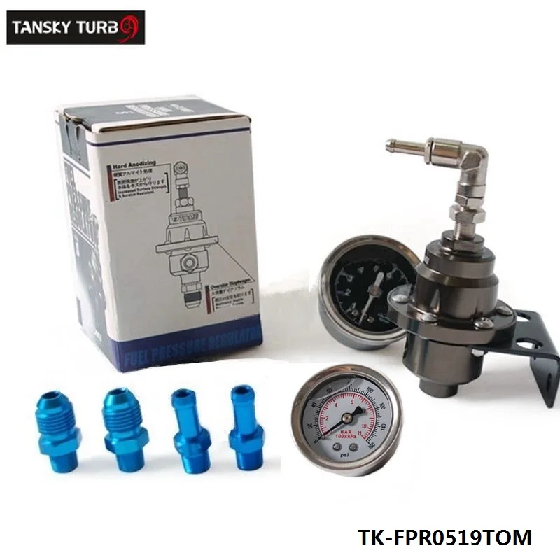 Prix pour TANSKY-Nouveau JDM haute-performance En Aluminium Réglable Régulateur de Pression de Carburant FPR Type S Avec Manomètre Pour BMW E39 5 TK-FPR0519TOM Prix pour TANSKY-Nouveau JDM haute-performance En Aluminium Réglable Régulateur de Pression de Carburant FPR Type S Avec Manomètre Pour BMW E39 5 TK-FPR0519TOM
