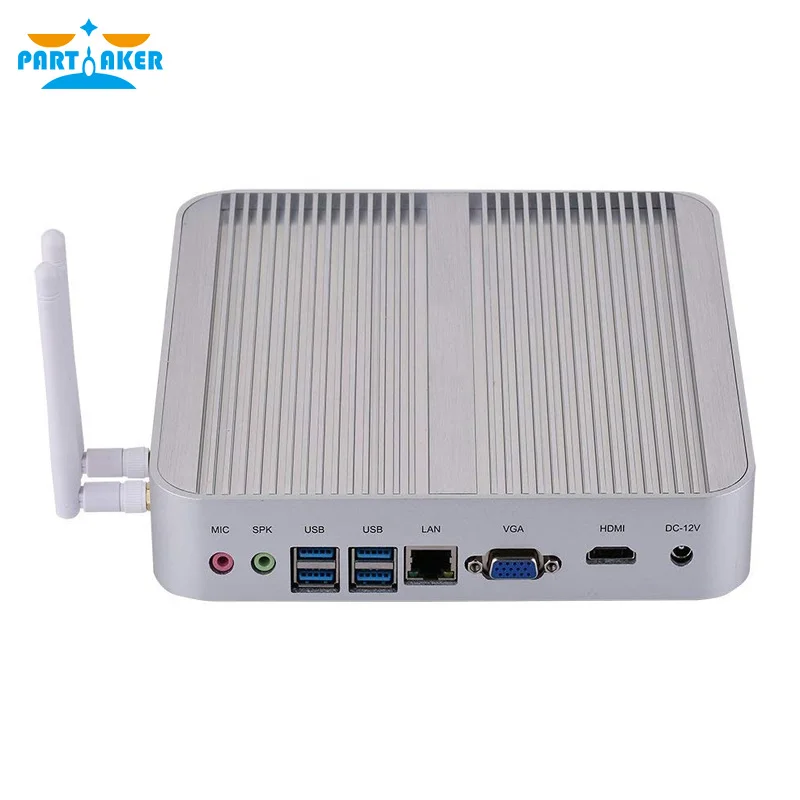 Best Core i3 4005U Partaker Mini PC Windows 10 HDMI VGA dual display port mini HTPC mini computer Linux i3 5005U 4K TV box pc 3