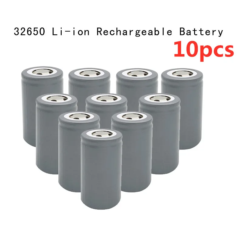 

10pcs/lot 32650 3.2V Rechargeable 6000mAh Li-ion Batteries Battery For LED Flashlights Remote Control Toys Emergency lights