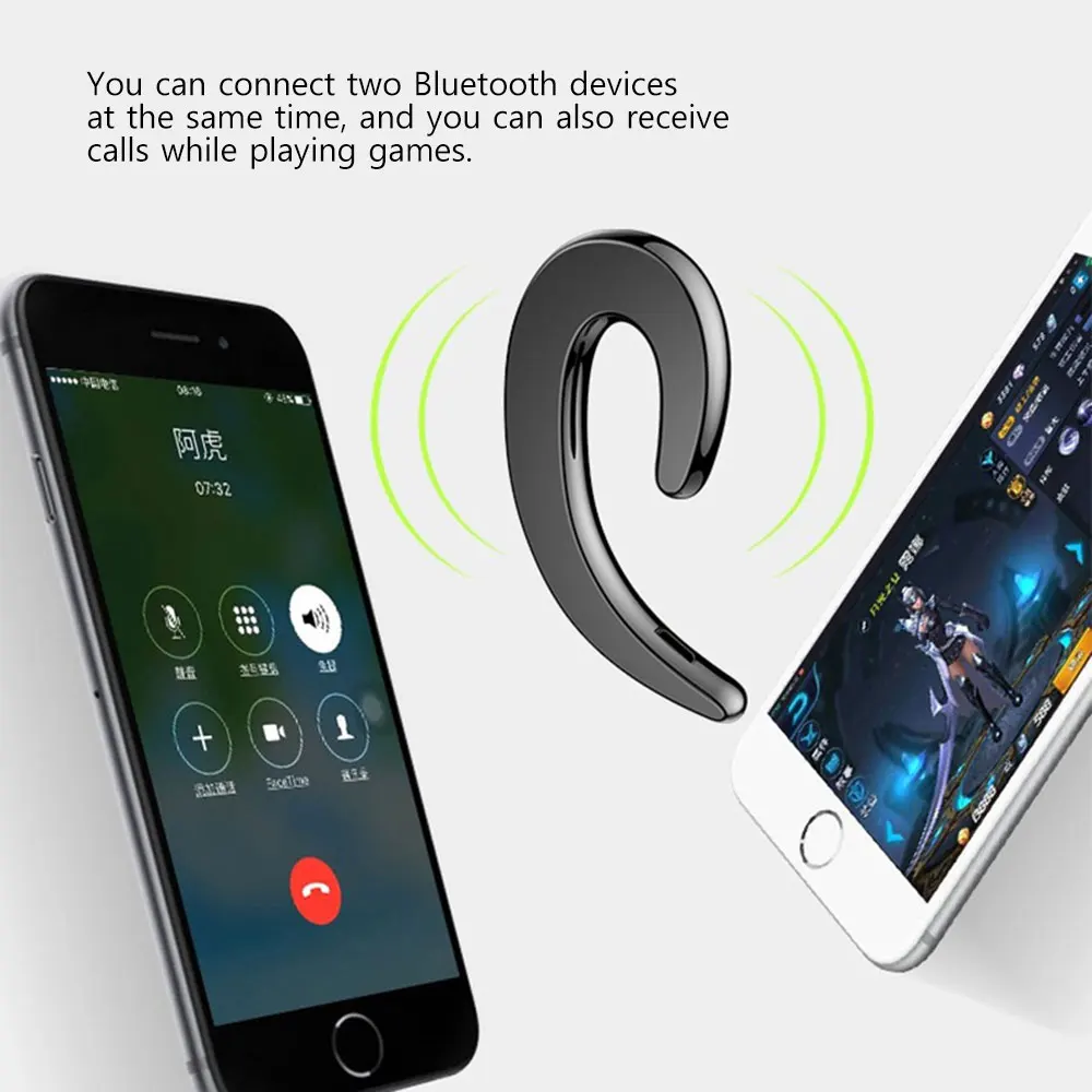 Bluetooth гарнитура беспроводные наушники с костной проводимостью