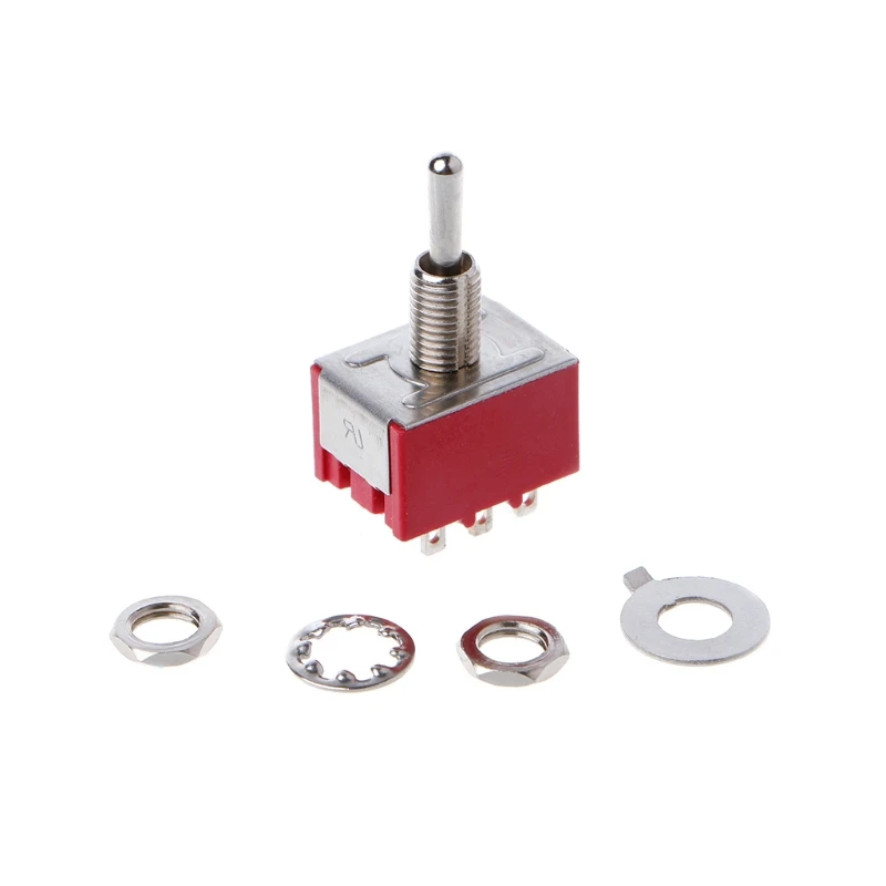 

Red 9 Pin ON-OFF-ON 3 Position Mini Toggle Switch AC 6A/125V 3A/250V