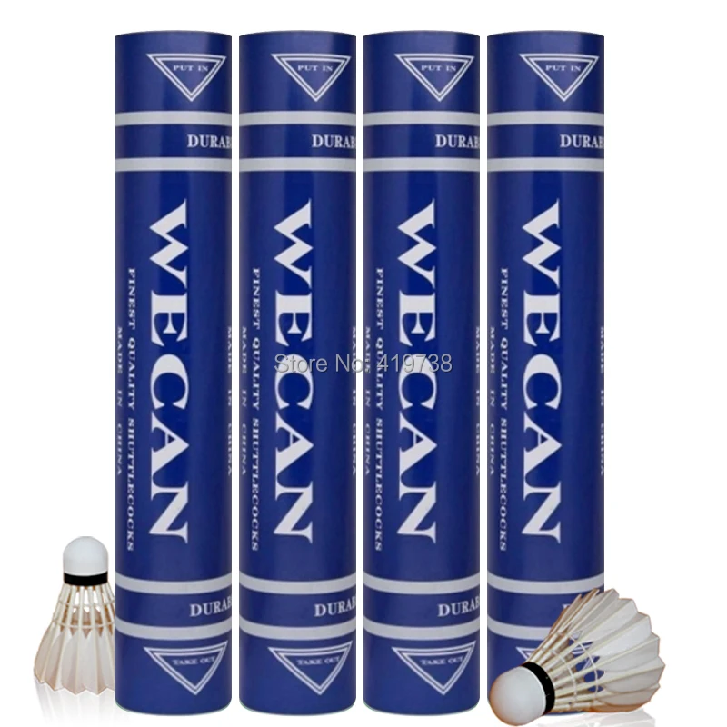 

original WECAN shuttlecock blue wecan good grade duck feather shuttlecock badminton for competition free shipping 5 dozens/lot