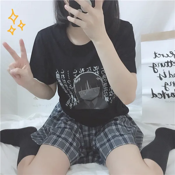 Женская футболка с короткими рукавами и принтом "Toxic Mask Girl", дизайн, Винтажная летняя футболка из чистого хлопка в японском стиле