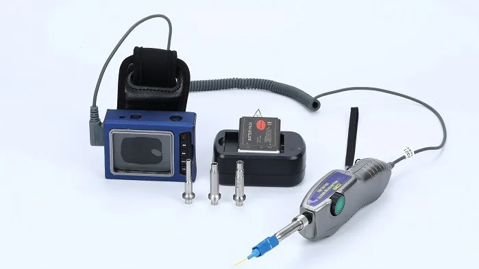 Волоконно-оптический датчик и дисплей для проверки видео, волоконно-оптический инспектор с четырьмя наконечниками