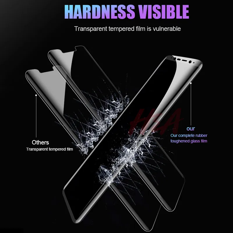 20D Full Curved Tempered Glass For Samsung Galaxy S8 S9 Plus Note 8 9 Screen Protector For Samsung A8 A6 2018 S7 Protective Film