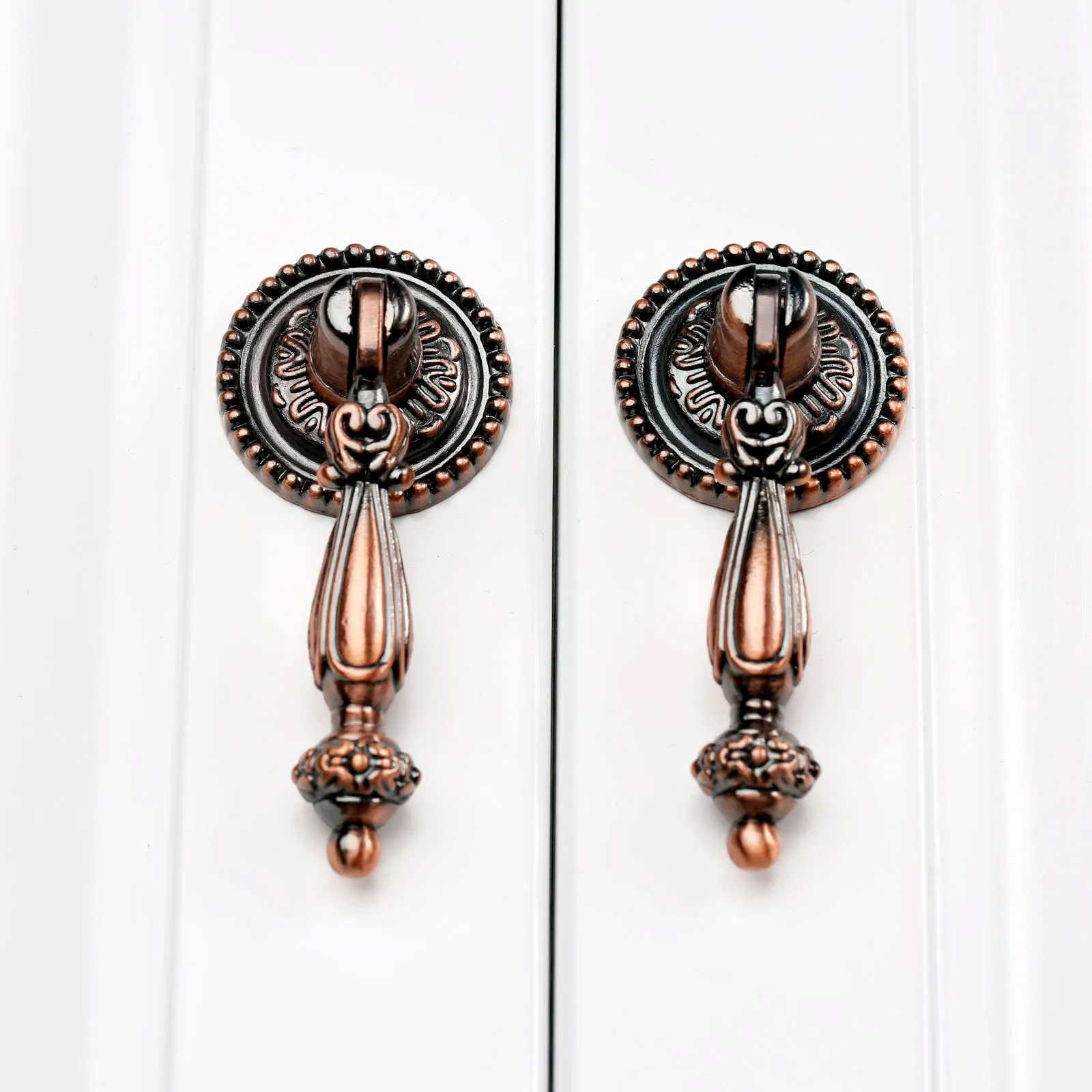 Dreld 2pcs Antique Furniture Knobs Zinc Alloy Kitchen Furniture