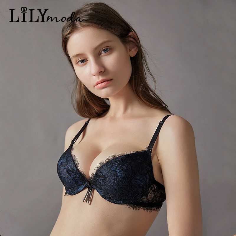 Новинка 2018 Романтический Кружевной Привлекательный бюстгальтер Lilymoda с
