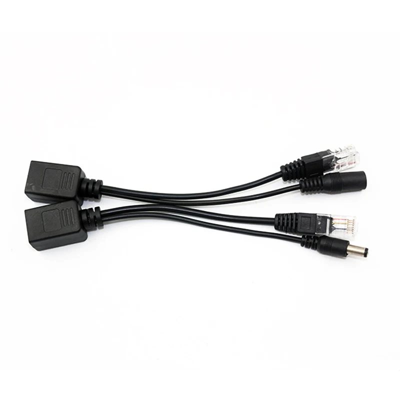 Пара адаптеров POE 12 48 в Пассивный адаптер Power Over Ethernet разветвитель кабеля штекер и