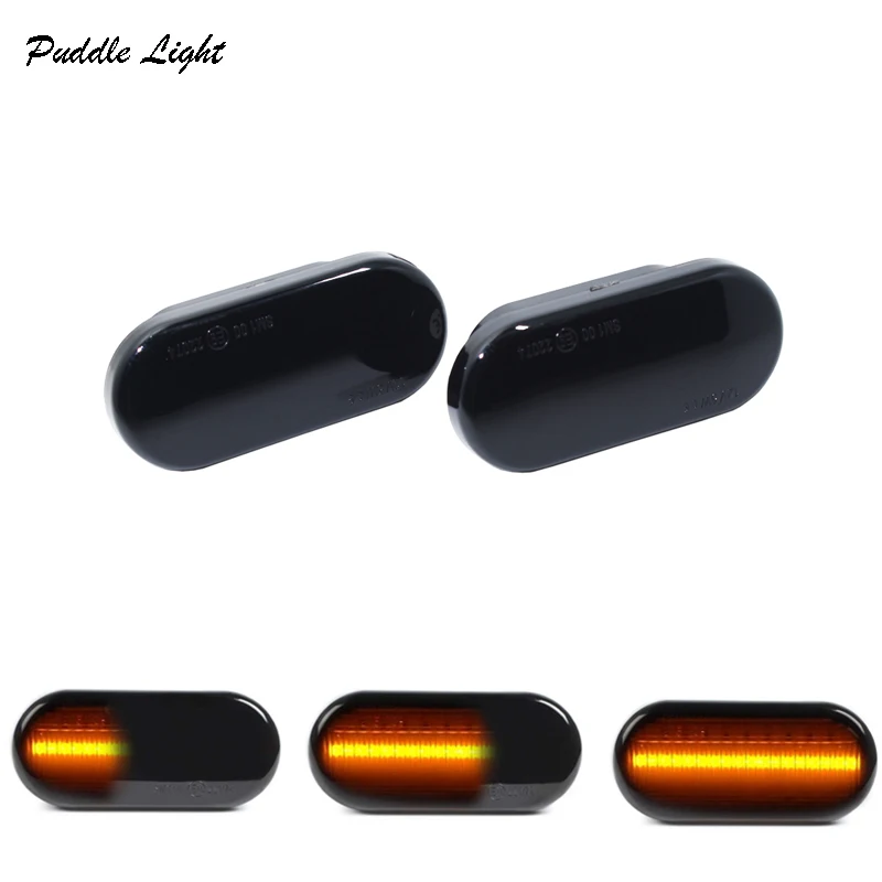 

2Pcs Amber LED Fender Side Marker Turn Signal Lights For Ford Focus Galaxy Fiesta Fusion C-Max