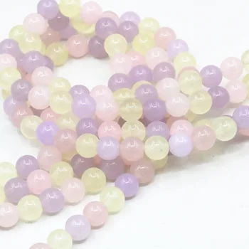 

Multicolor Jades Natural Stone RoundLoose Beads for Jewelry Making 6 8 10 12mm DIY Necklace Bracelets Craft Finding 15inch A13