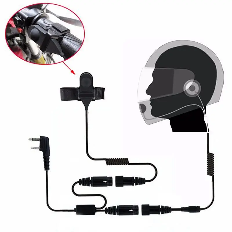 

Motorcycle Full Face Helmet Headset Earpiece for Two Way Radio Baofeng Walkie Talkie UV-5R UV-5RA Plus BF-888S GT-3 GT-3TP Mar