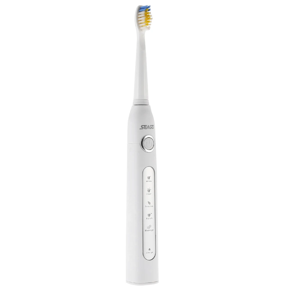 Портативная звуковая электрическая зубная щетка 2 сменные насадки для взрослых USB перезаряжаемая электрическая зубная щетка для путешествий водонепроницаемая