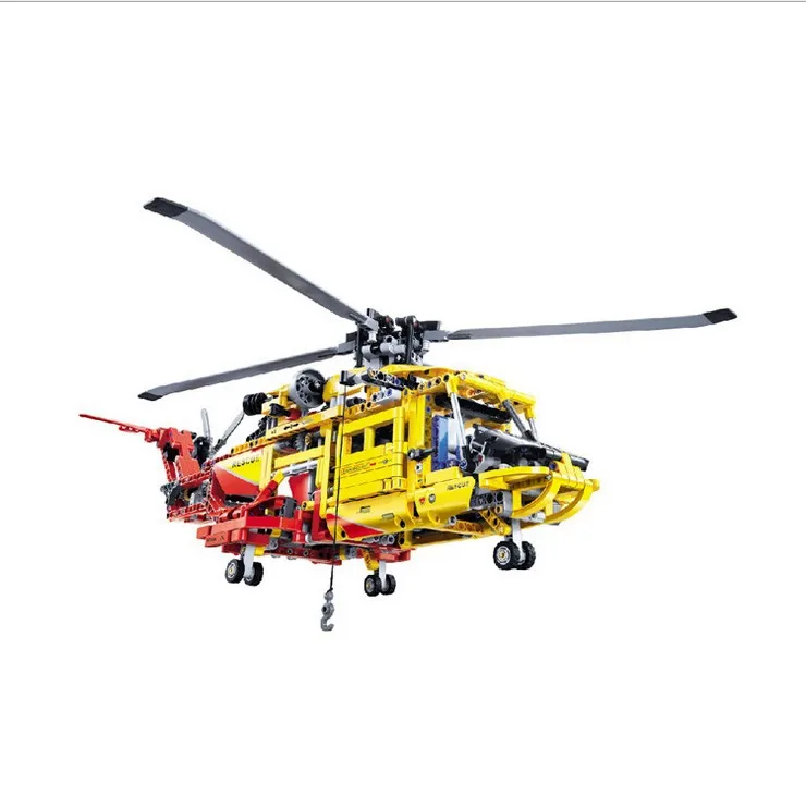 New City Rescue helicopter Deformable fit legoings technic city plane model building blocks bricks diy Toy gift boys kids