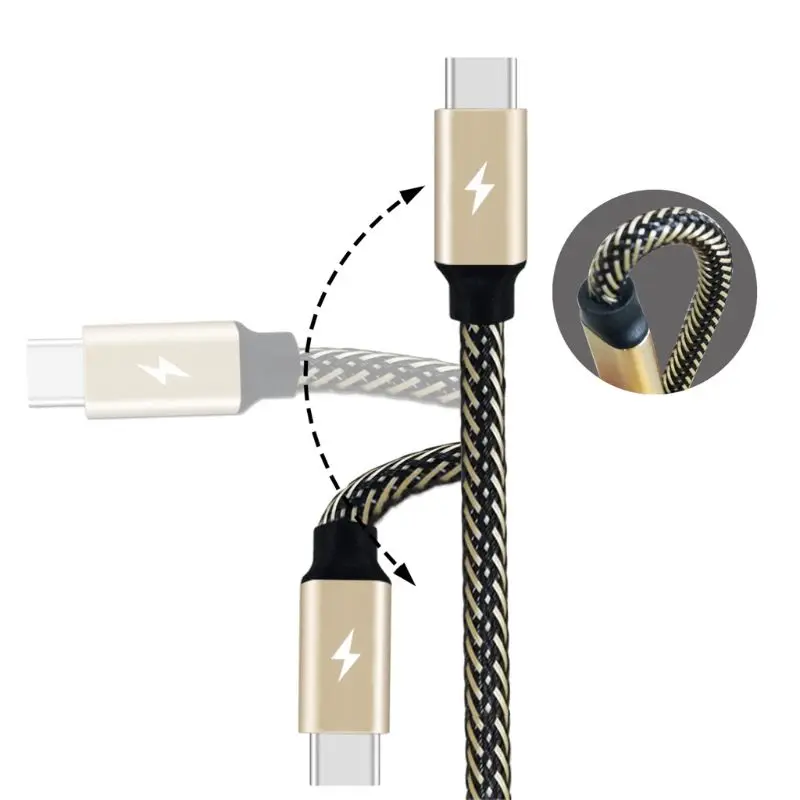 

30cm 3A Fast Charger Cable Type C Braided Power Bank Cable For Samsung Galaxy S9 S8 Xiaomi Huawei Mate Smart Phones Tablet PCs