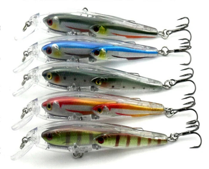 5 Pieces Group Fish Minnow Fishing Lure 10.5cm/11g Bass Tilapia Bream