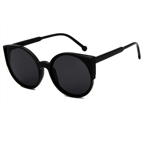 Винтажные Круглые Солнцезащитные очки кошачий глаз, женские Брендовые очки, Ретро стиль, женские зеркальные солнцезащитные очки с покрытием, очки для вождения - Цвет линз: G1