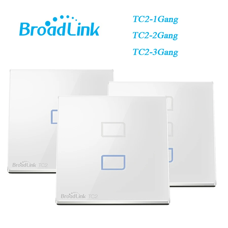 Broadlink TC2 1Gang/2Gang/3Gang UK/EU/US Touch RF433 переключатель автоматизация умного дома