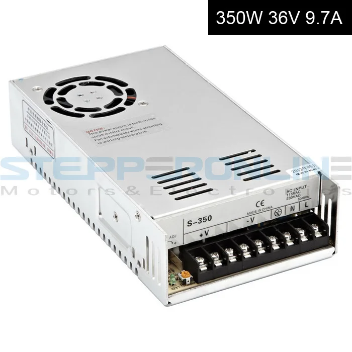 

Switching Power Supply 36V 350W 9.8A Single Output Power source CNC Power Supply 115V/230V AC 215*115*50mm