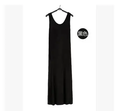 

MLXSLKY Hot Summer new dress women's loose long dress modal beach dress many colors big size well matched