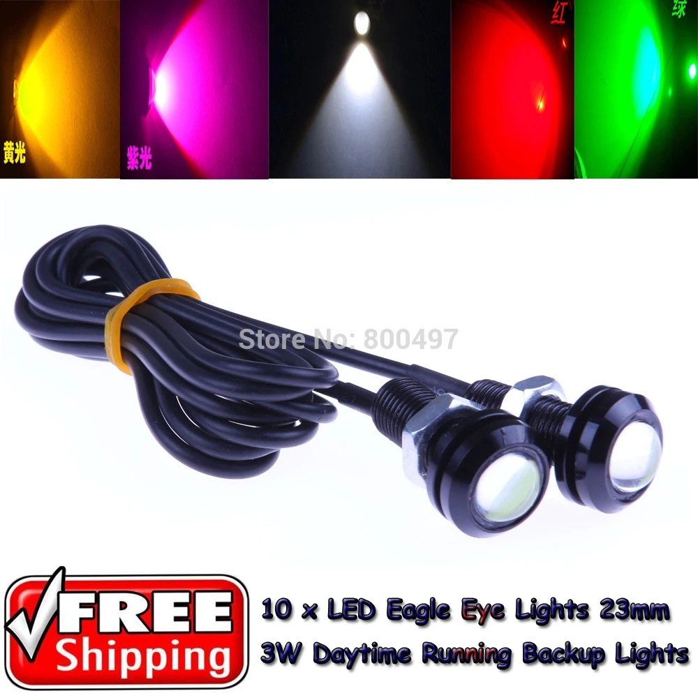 Buy 10 x18mm Black Frame LED Eagle Eye Lights Daytime